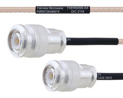 FAIRVIEW MICROWAVE FMHR0099-30 RF / Coaxial Cable Assembly, 30 ", 762 mm, RG316, TNC Plug, TNC RP Plug, 50 ohm