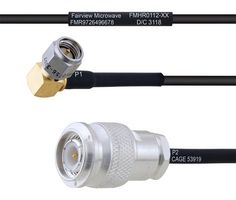 FAIRVIEW MICROWAVE FMHR0112-36 Cable RF / Coaxial ensamblado, 36 ", 914.4 mm, RG174, SMA RP Macho Ángulo Recto, RP TNC Macho
