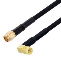 FAIRVIEW MICROWAVE FMC00129-50CM RF / Coaxial Cable Assembly, 19.7 ", 500 mm, RG223, SMA Plug, SMA Right Angle Plug, 50 ohm
