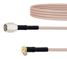 FAIRVIEW MICROWAVE FMC00238-12 Cable RF / Coaxial ensamblado, Baja Pérdida, Presionar, 12 ", 305 mm, RG316, SMA Macho