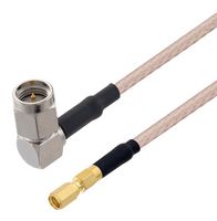 FAIRVIEW MICROWAVE FMC00513-48 RF / Coaxial Cable Assembly, 4 ft, 1.21 m, RG316, SMA Right Angle Plug, SSMC Plug, 50 ohm