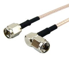 FAIRVIEW MICROWAVE FMC0204316-24 RF / Coaxial Cable Assembly, 24 ", 610 mm, RG316, SMA Plug, SMA Right Angle Plug, 50 ohm