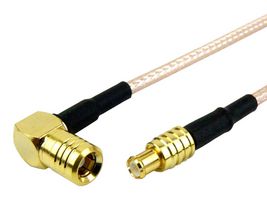 FAIRVIEW MICROWAVE FMC0726316-12 RF / Coaxial Cable Assembly, 12 ", 305 mm, RG316, MCX Plug, SMB Right Angle Plug, 50 ohm