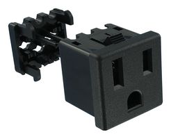 QUALTEK ELECTRONICS 739W-X2/04 Conector de Alta Potencia, Serie 739W, Receptáculo eléctrico, 125 V, 10 A, Montaje en Panel