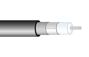 HUBER+SUHNER S"04272"B Cable Coaxial, 100ft, S04272B, Cobre Chapado en Plata, 5.5 mm, 50 ohm, Azul