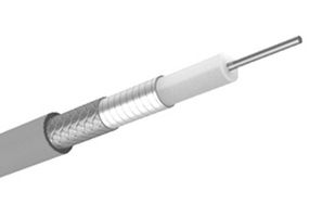 HUBER+SUHNER MULTIFLEX_141 Coaxial Cable, 25 ft, MULTIFLEX 141, Silver Plated Copper, 4.14 mm, 50 ohm, Blue