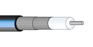 HUBER+SUHNER ENVIROFLEX_316_D Coaxial Cable, 100 ft, Enviroflex 316D, RD316, RG316D, SPCCS (Silver Plated Copper Coated Steel)