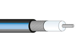 HUBER+SUHNER ENVIROFLEX_316 Cable Coaxial, 100ft, Enviroflex 316, RG316, SPCCS (Acero Revestido de Cobre Chapado en Plata)