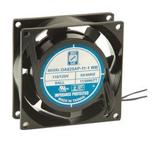 ORION FANS OA825AP-11-1WB Ventilador axial de CA, 115V, Cuadrado, 80 mm, 26 mm, Rodamiento de bolas, 25 CFM