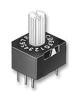 ARATAS A6A-10RS Rotary Coded Switch, Sealed Rotary, A6A Series, Through Hole, 10 Position, 28 VDC, BCD, 100 mA
