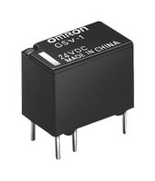 OMRON ELECTRONIC COMPONENTS G5V-1-2 DC24 Signal Relay, 24 VDC, DPDT, 2 A, G5V-1 Series, Through Hole, Non Latching