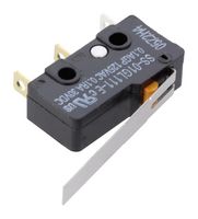 ARATAS SS-01GL13D Interruptor Microswitch, Subminiature, Palanca con Roldana Simulada, SPDT, Soldable, 100 mA, 30 V