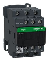 SCHNEIDER ELECTRIC LC1D09P7 Contactor, LC1D, 9 A, Carril DIN, 600 VAC, 3PST-NO, 3 polos, 7.5 hp