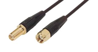 L-COM CC174RP-25 Cable RF / Coaxial ensamblado, 25 ft, 7.6 m, RG174/U, RP SMA Macho, RP SMA Hembra, 50 ohm