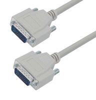 L-COM CHD26MM-15 Computer Cable, HD-26 Plug, HD-26 Plug, 15 ft, 4.6 m, Light Gray, CHD26MM Series