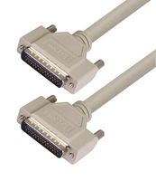 L-COM CHD44MM-50 Computer Cable, HD-44 Plug, HD-44 Plug, 50 ft, 15.2 m, Light Gray, CHD44MM Series