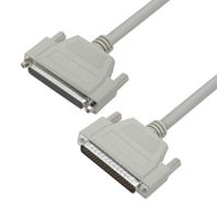 L-COM CHD62MF-5 Computer Cable, HD-62 Plug, HD-62 Receptacle, 5 ft, 1.5 m, Light Gray, CHD62MF Series