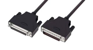 L-COM CSMUZ25MF-2.5 Cable de Computadora, Conector D-Sub Macho de 25 Posiciones, Receptáculo D-Sub de 25 Posiciones