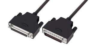 L-COM CSMUZ25MF-5 Cable de Computadora, Conector D-Sub Macho de 25 Posiciones, Receptáculo D-Sub de 25 Posiciones