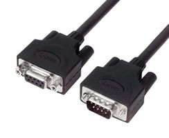 L-COM CSMUZ9MF-125 Cable de Computadora, Conector D-Sub Macho de 9 Posiciones, Receptáculo D-Sub de 9 Posiciones