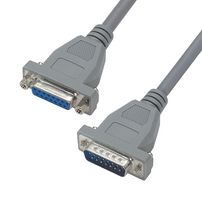 L-COM CSM15MF-5 Cable de Computadora, Conector D-Sub Macho de 15 Posiciones, Receptáculo D-Sub de 15 Posiciones
