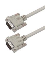L-COM CS2H15MM-12 Computer Cable, HD-15 Plug, HD-15 Plug, 12 ft, 3.7 m, Light Gray, CS2H15MM Series