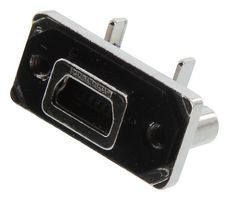 AMPHENOL COMMUNICATIONS SOLUTIONS MUSBB551041 USB Connector, Mini USB Type B, USB 2.0, Receptacle, 5 Positions, Panel PCB Mount, Vertical