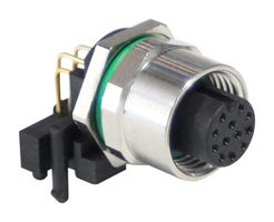 BULGIN LIMITED PXMBNI12RAF12APCM12 Conector para Sensor, PXM Series, M12, Female, 12 Contactos, PCB Hembra