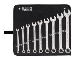 KLEIN TOOLS 68402 COMBINATION WRENCH SET, 9PC