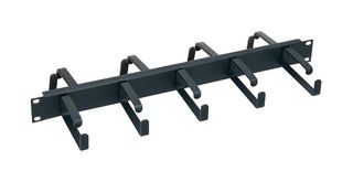 L-COM HCM-1DR Cable Organizer, 1U, D-Ring, Cable Manager, L-com 19" Racks & Cabinets, HCM-xDR Series