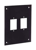 L-COM USP229B Universal Sub-Panel, 2 Position Jack, Two ECF Hole, Master Rack and Patch Panels