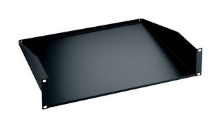 L-COM U3 Rack Shelf, Black, Steel, Utility, 3U, 482.6 mm, 370.8 mm, L-com 19" Racks & Cabinets, 19 ", 14.6 "