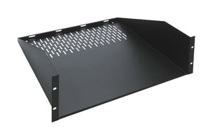 L-COM U317 Rack Shelf, Black, Steel, Vented, 3U, 482.6 mm, 454.7 mm, L-com 19" Racks & Cabinets, 19 ", 17.9 "