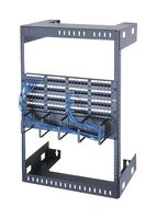 L-COM WM1518 Wall Mount Rack, Open Frame, Steel, Black, 15U, 18" D x 19.8" W x 30" H, WM Series