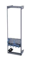 L-COM WM3012 Wall Mount Rack, Open Frame, Steel, Black, 30U, 12" D x 19.8" W x 56.3" H, WM Series