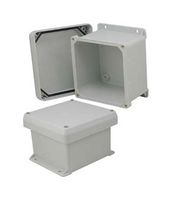 L-COM NBC060604 Carcasa de Plástico, Industrial, Wall Mount, Poliéster (PET), Reforzado con Fibra de Vidrio, 186 mm