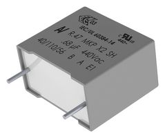 KEMET R474W42205001K Capacitor de Seguridad, Metallized PP, Caja Radial - 2 Pines, 2.2 µF, ± 10%, X2, Agujero Pasante