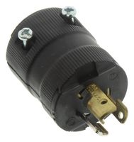 HUBBELL WIRING DEVICES HBL4773VBK Conector de Entrada de Potencia, 2P3W, L7-15, Power Entry, 15 A, Negro, Nylon (Poliamida), 277 V