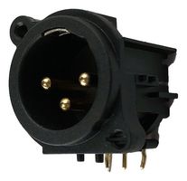 IO AUDIO TECHNOLOGIES IO-XLR3-M-EH Conector XLR, Ángulo Recto, 3 Contactos, Hembra, Montaje en Panel PCB
