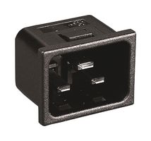 BULGIN LIMITED PX0598/15/63 IEC Power Connector, IEC C20 Inlet, 16 A, 250 VAC, Quick Connect, Flange Mount