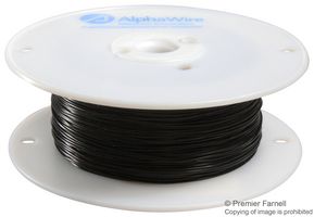 ALPHA WIRE 3048 BK001 Wire, Hook Up, PVC, Black, 28 AWG, 7 x 36AWG, 1000 ft
