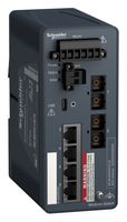 SCHNEIDER ELECTRIC MCSESM063F2CU0 Switch, 6 Ports, Industrial, Managed Fast Ethernet, DIN Rail, RJ45 x 4, SC x 2, 10Mbps, 100Mbps