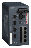 SCHNEIDER ELECTRIC MCSESM123F2LG0 Switch, 12 Ports, Industrial, Managed Gigabit Ethernet, DIN Rail, RJ45 x 8, SFP x 4