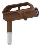 CAL TEST ELECTRONICS CT4520-1 Connector Adapter, R/A, Brown, Magnetic - 10mm, 1 Positions, Sheathed - 4mm, 1 Positions, Jack