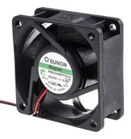 SUNON PMD2406PTVX-A.U.GN DC Axial Fan, 24 V, Square, 60 mm, 25 mm, Vapo Bearing, 40 CFM