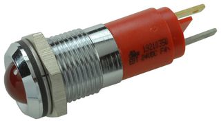 CML INNOVATIVE TECHNOLOGIES 19210350 LED Panel Mount Indicator, Red, 24 VDC, 14 mm, 20 mA, 150 mcd, IP67