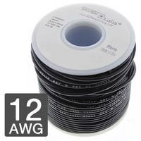 MULTICOMP PRO 24-15870 Wire, Hook Up Automotive, PVC, Black, 12 AWG, 19 x 25AWG, 25 ft