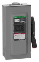 SQUARE D BY SCHNEIDER ELECTRIC VH363RB Switch Disconnector, Fusible, 3PST-NO, 3 Pole, 600 V, 100 A, NEMA 3R, Surface Mount
