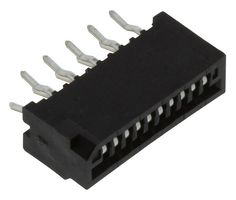AMPHENOL COMMUNICATIONS SOLUTIONS HLW10S-2C7LF FFC / FPC Board Connector, 1 mm, 10 Contacts, Receptacle, FCI HLW-S Series, Through Hole, Top