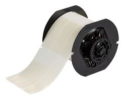 BRADY B33-10-417 Label, Thermal Transfer Printable, 95.25 mm, 25.4 mm, Vinyl, Clear, White
